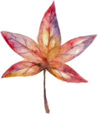 Watercolor Autumn Shape.