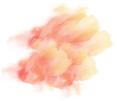 Soft orange and yellow splash watercolor element